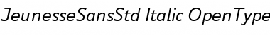 Download Jeunesse Sans Std Italic Font Title Preview