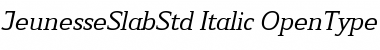 Download Jeunesse Slab Std Italic Font Title Preview