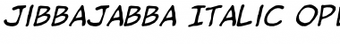 Download jibbajabba Italic Font Title Preview