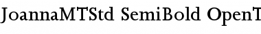 Download Joanna MT Std Semibold Font Title Preview