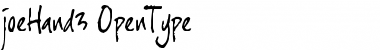 Download joeHand 3 Regular Font Title Preview