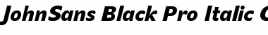 Download JohnSans Black Pro Italic Font Title Preview