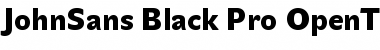 Download JohnSans Black Pro Regular Font Title Preview