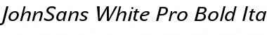 Download JohnSans White Pro Bold Italic Font Title Preview