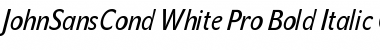 Download JohnSansCond White Pro Bold Italic Font Title Preview
