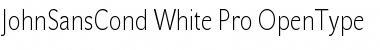 Download JohnSansCond White Pro Regular Font Title Preview