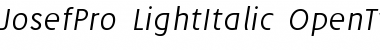 Download Josef Pro Light Italic Font Title Preview