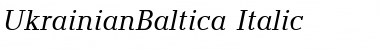 Download UkrainianBaltica Italic Font