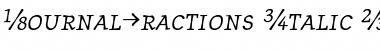 Download JournalFractions RomanItalic Font Title Preview