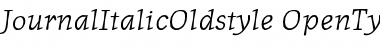 Download JournalItalicOldstyle Regular Font Title Preview