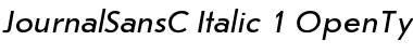 Download JournalSansC Italic Font Title Preview