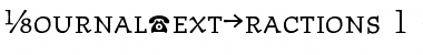 Download JournalTextFractions Regular Font Title Preview