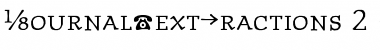 Download JournalTextFractions Regular Font Title Preview