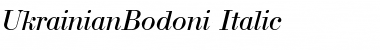 Download UkrainianBodoni Italic Font