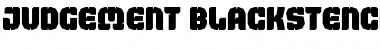 Download Judgement BlackStencil Font Title Preview