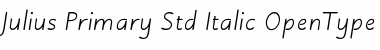 Download Julius Primary Std Italic Font Title Preview