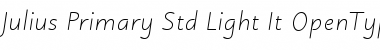 Download Julius Primary Std Light It Font Title Preview