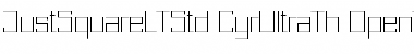 Download Just Square LT Std Cyrillic Ultra Thin Font Title Preview