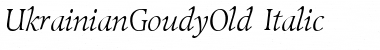 Download UkrainianGoudyOld Italic Font