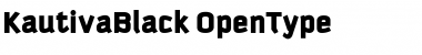 Download Kautiva Black Regular Font Title Preview