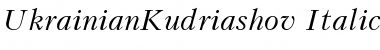 Download UkrainianKudriashov Italic Font