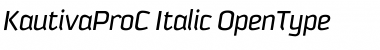 Download KautivaProC Italic Font Title Preview