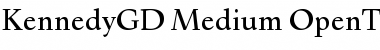 Download Kennedy Medium Font Title Preview