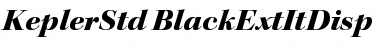 Download Kepler Std Black Extended Italic Display Font Title Preview