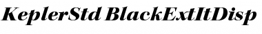 Download Kepler Std Black Extended Italic Display Font Title Preview