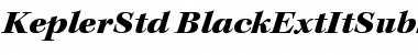 Download Kepler Std Black Extended Italic Subhead Font Title Preview