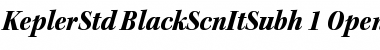 Download Kepler Std Black Semicondensed Italic Subhead Font Title Preview
