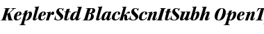 Download Kepler Std Black Semicondensed Italic Subhead Font Title Preview