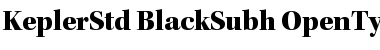 Download Kepler Std Black Subhead Font Title Preview