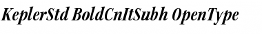 Download Kepler Std Bold Condensed Italic Subhead Font Title Preview