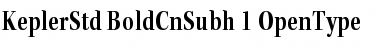 Download Kepler Std Bold Condensed Subhead Font Title Preview