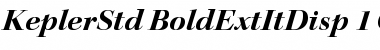 Download Kepler Std Bold Extended Italic Display Font Title Preview