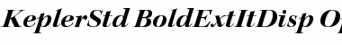 Download Kepler Std Bold Extended Italic Display Font Title Preview