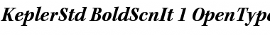 Download Kepler Std Bold Semicondensed Italic Font Title Preview