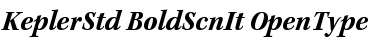Download Kepler Std Bold Semicondensed Italic Font Title Preview