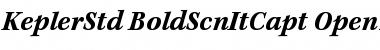 Download Kepler Std Bold Semicondensed Italic Caption Font Title Preview