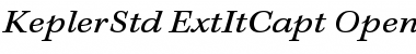 Download Kepler Std Extended Italic Caption Font Title Preview