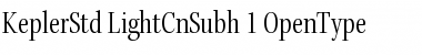 Download Kepler Std Light Condensed Subhead Font Title Preview