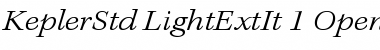 Download Kepler Std Light Extended Italic Font Title Preview