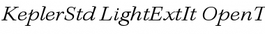Download Kepler Std Light Extended Italic Font Title Preview