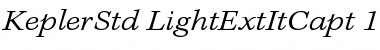 Download Kepler Std Light Extended Italic Caption Font Title Preview