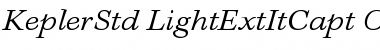 Download Kepler Std Light Extended Italic Caption Font Title Preview