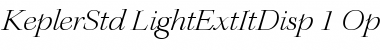Download Kepler Std Light Extended Italic Display Font Title Preview