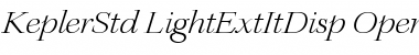 Download Kepler Std Light Extended Italic Display Font Title Preview