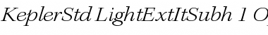 Download Kepler Std Light Extended Italic Subhead Font Title Preview