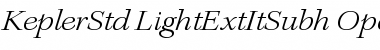 Download Kepler Std Light Extended Italic Subhead Font Title Preview